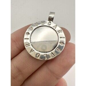 Vintage Bulgari 925 Sterling Silver Round Pendant